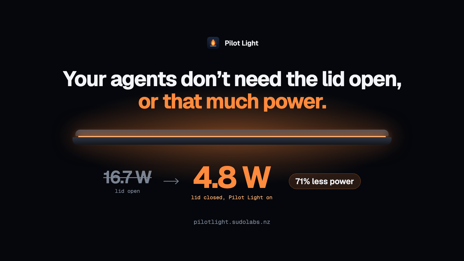 Pilot Light - A free, open-source app that keeps your MacBook awake for agents on about a third of t